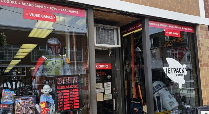 Jetpack Comics Store Interior and Top Picks"