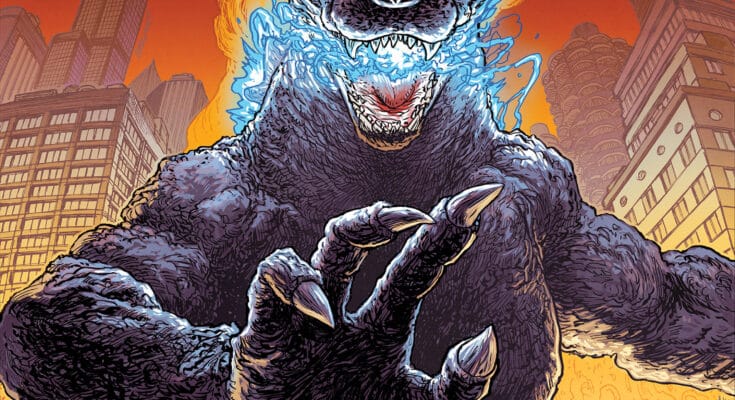 Godzilla Vs. America: Chicago Comic Cover by Ryan Browne