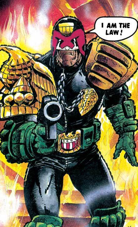 Judge Dredd 2000 AD Issue 2 First Appearance Cover Art