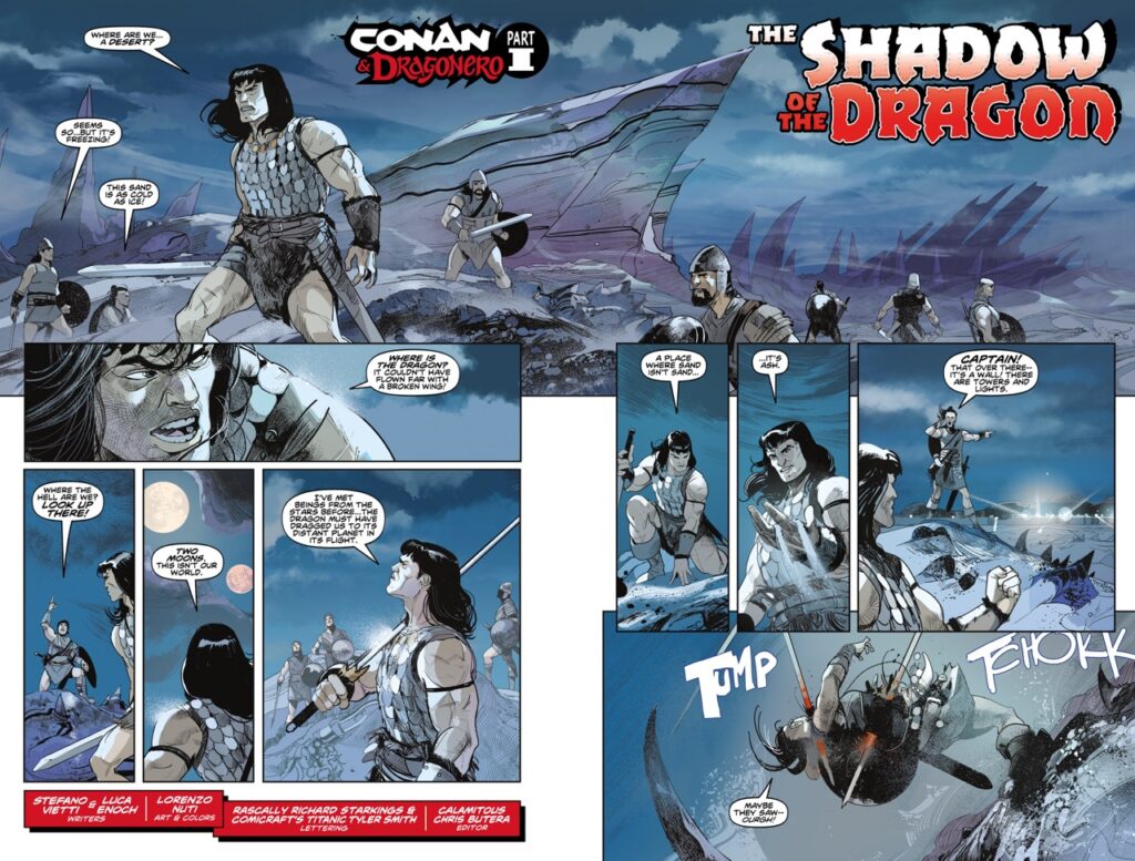 Conan & Dragonero #1 Comic Cover Roberto De La Torre Ar