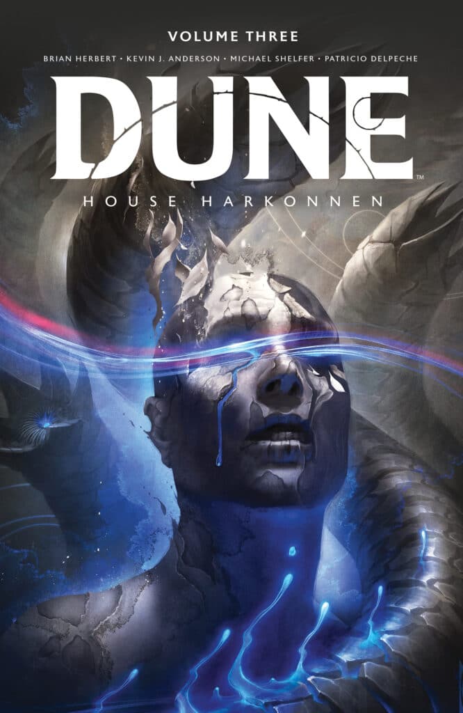 Dune: House Harkonnen Volume 3 The end of an era draws near in the explosive final volume of the Dune: House Harkonnen prequel trilogy! Caught in the crossfire of ancient rivalries and prophetic visions, Leto Atreides and Duncan Idaho find their fates sealed as political alliances fracture and forbidden love takes root. As House Harkonnen’s ruthless grip tightens, destinies are forever altered in this dramatic and unforgettable conclusion to the Dune: House Harkonnen saga.