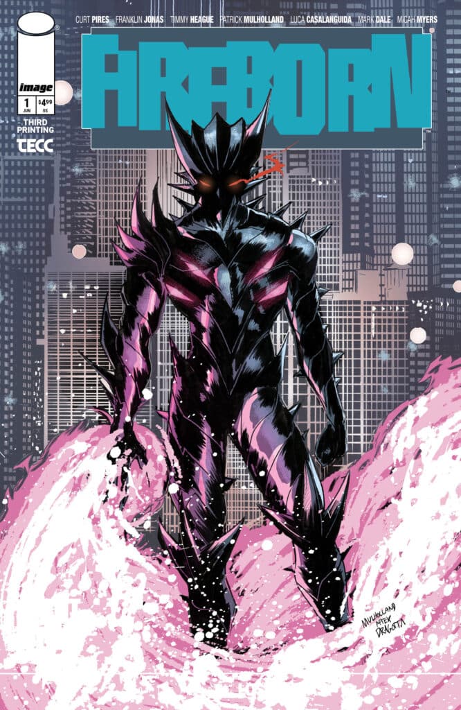 Cover art for Fireborn #1 third printing by Patrick Mulholland