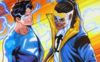 Static joins the New Titans #38 main cover by Taurin Clarke