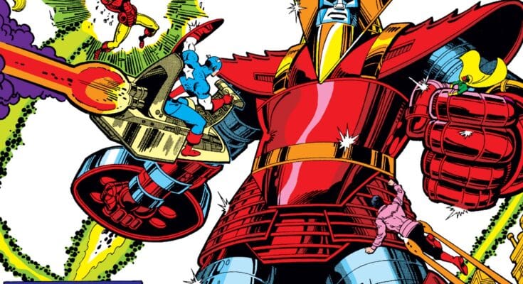 Avengers #198 Comic Book Cover George Perez Red Ronin