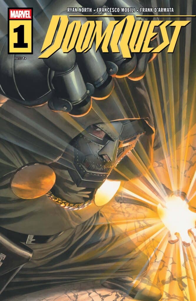 Cover art for Doomquest #1 featuring Doctor Doom