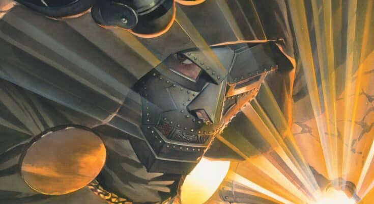 Cover art for Doomquest #1 featuring Doctor Doom