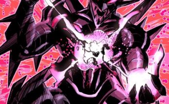 Second printing cover art for Fireborn #2 from Image Comics by Briane Andan featuring a dark armored figure bursting through electric pink energy.