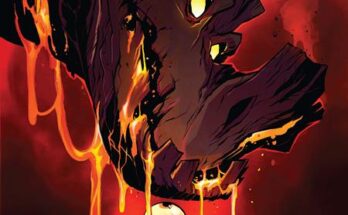 Cover art for D’orc #5 Second Printing from Image Comics by Brett Bean featuring D’orc facing a massive fiery dragon-like creature.
