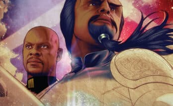 The Art of Star Trek & Defiant cover featuring Star Trek characters and starships in a cosmic composition.