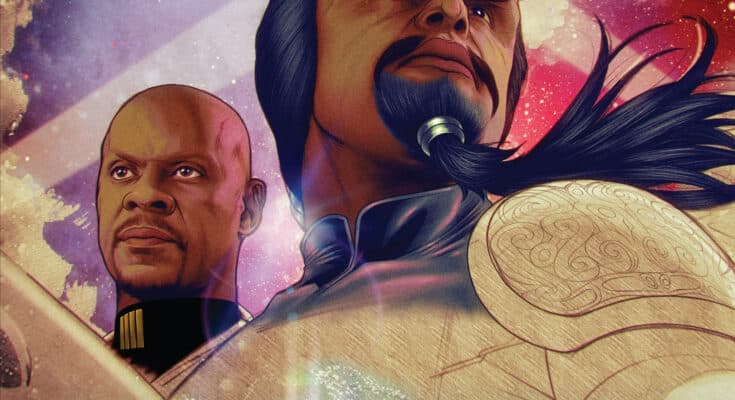 The Art of Star Trek & Defiant cover featuring Star Trek characters and starships in a cosmic composition.