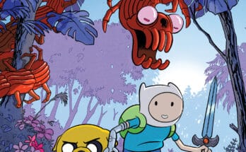 Adventure Time: Halloween Special #1 cover from Oni Press featuring Finn and Jake surrounded by spooky monsters in the Land of Ooo.