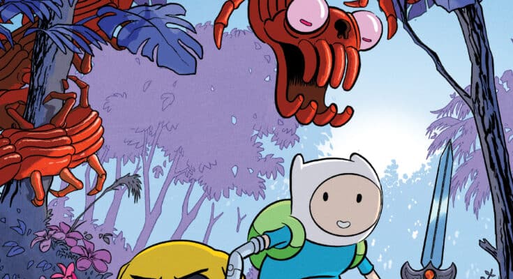 Adventure Time: Halloween Special #1 cover from Oni Press featuring Finn and Jake surrounded by spooky monsters in the Land of Ooo.