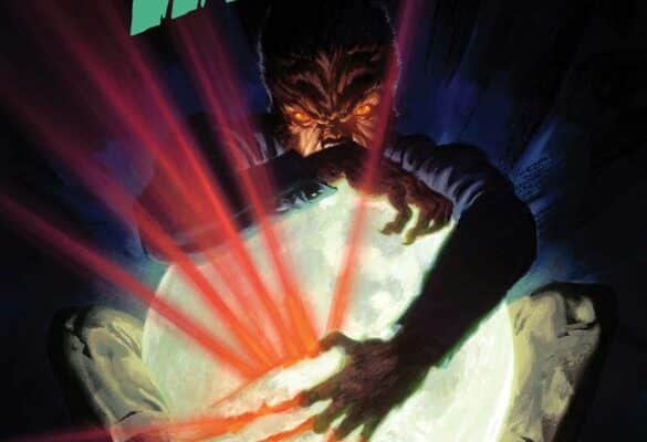 Universal Monsters: Blood of the Wolf Man #1 cover from Image Comics and Skybound featuring the reborn Wolf Man horror series.