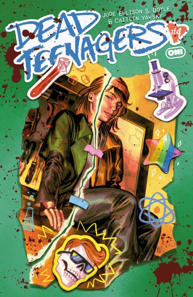 Official cover art for Oni Press' Dead Teenagers #4 featuring character portrait details under the main series logo.
