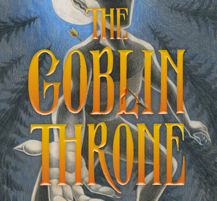 The Goblin Throne graphic novel cover illustration by Mel Gillman featuring a horned goblin entity under a full moon.