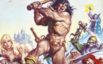 Cover art for The Savage Sword of Conan: Reforged #5 from Titan Comics and Heroic Signatures featuring Conan riding into battle by Alan Quah.