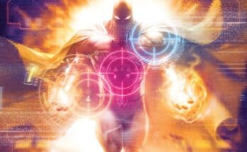 Cover art for Space Ghost Vol. 2 #12 from Dynamite Entertainment by Francesco Mattina featuring Space Ghost glowing with cosmic energy.