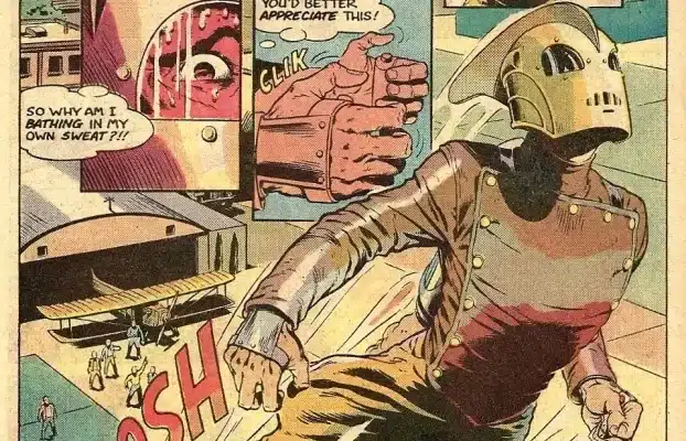 Vintage cover art for Pacific Comics' Starslayer #2 featuring Mike Grell's cosmic sci-fi warrior illustration.