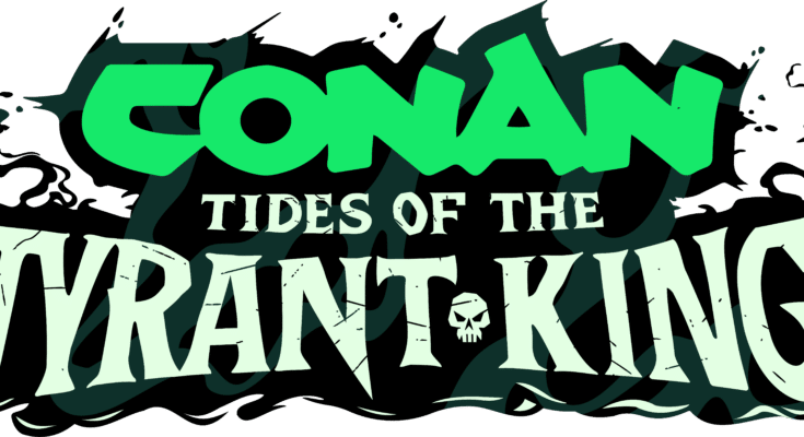 Cover art for Conan the Barbarian: Tides of the Tyrant-King #1 from Titan Comics and Heroic Signatures featuring Conan in a new crossover adventure.