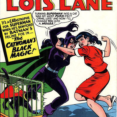 Front cover of Superman's Girl Friend, Lois Lane #70 featuring Lois Lane and the Silver Age return of Catwoman.