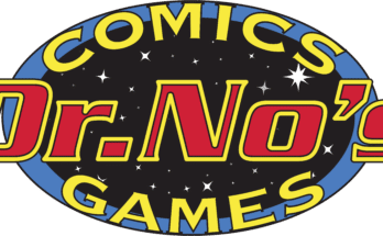 Dr. No’s Comics & Games SuperStore logo for Comic Book Addicts The Pull List shop spotlight.