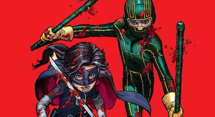 Cover art for the Kick-Ass Compendium from Image Comics collecting Mark Millar and John Romita Jr.’s complete Dave Lizewski saga.