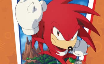 Sonic the Hedgehog: Knuckles Anniversary cover featuring Knuckles leaping in front of Angel Island.