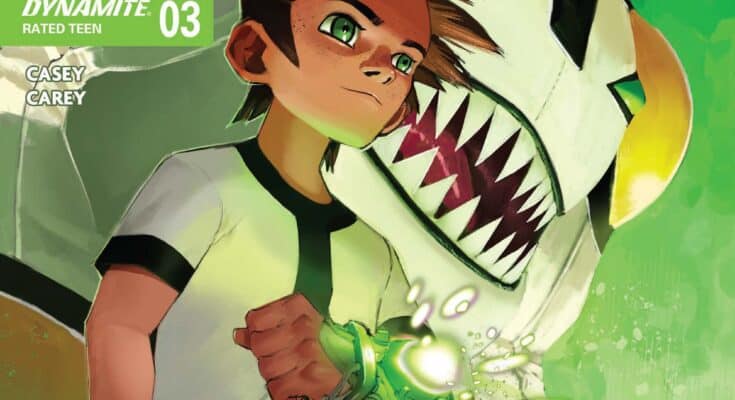 Ben 10 #3 cover featuring Diamondhead from Dynamite Entertainment.