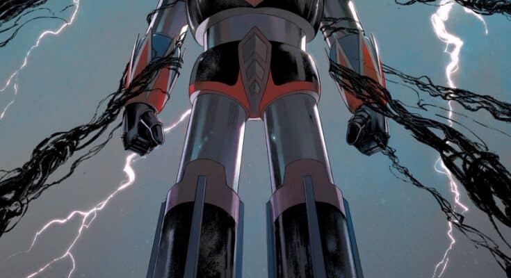 UFO Robot Grendizer #3 cover featuring Grendizer from Titan Comics.