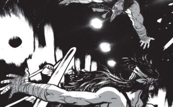 Do A Powerbomb Black & White #1 second printing cover by Daniel Warren Johnson from Image Comics.