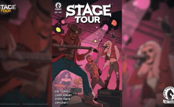 Stage Tour one-shot comic cover from Dark Horse Comics featuring the band performing on stage.