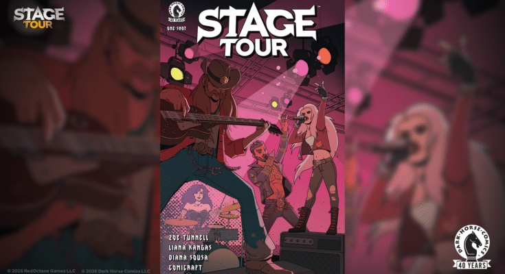 Stage Tour one-shot comic cover from Dark Horse Comics featuring the band performing on stage.