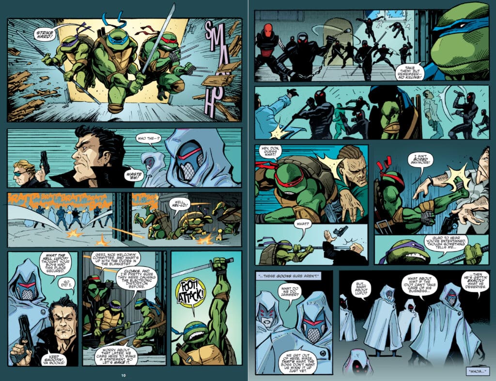 Teenage Mutant Ninja Turtles Ongoing Compendium Vol. 2 cover from IDW Publishing featuring the Turtles and major characters from the IDW TMNT ongoing series.