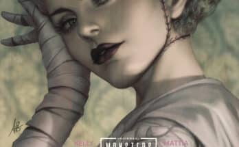 Universal Monsters The Bride of Frankenstein Lives #1 cover featuring The Bride of Frankenstein in gothic horror artwork.