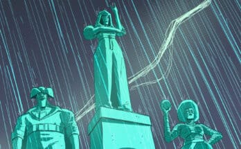 The Adequates #3 cover from Comixology Originals by Lee Loughridge and Marz Jr.