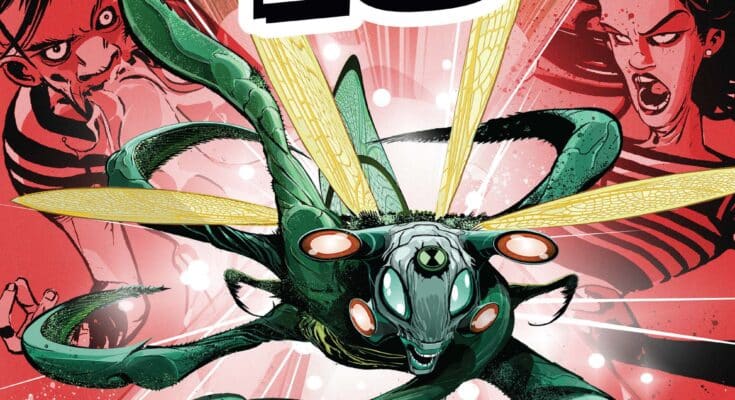 Ben 10 #4 cover featuring Ben Tennyson entering a creepy circus setting with Zombozo looming above him.
