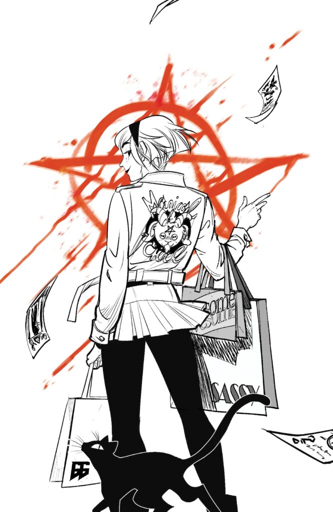 Sabrina the Teenage Witch #2 cover featuring Sabrina Spellman and Salem from Oni Press and Archie Comics