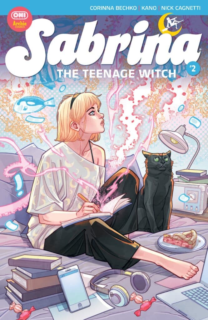 Sabrina the Teenage Witch #2 cover featuring Sabrina Spellman and Salem from Oni Press and Archie Comics