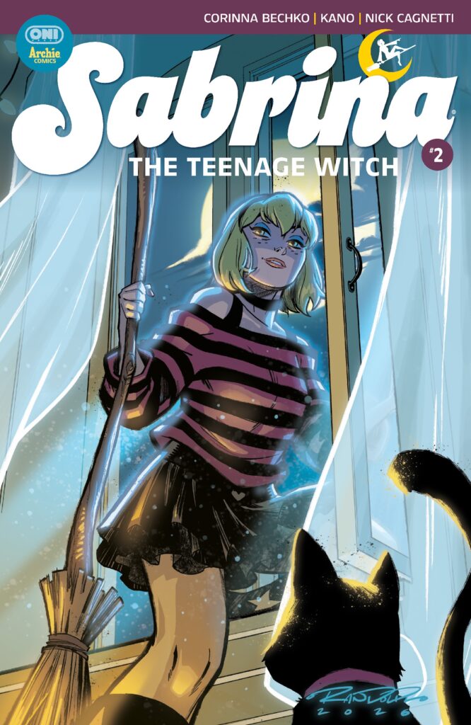 Sabrina the Teenage Witch #2 cover featuring Sabrina Spellman and Salem from Oni Press and Archie Comics