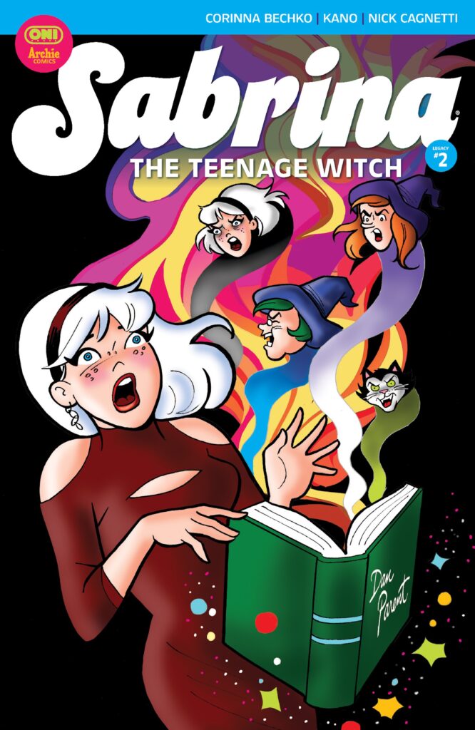 Sabrina the Teenage Witch #2 cover featuring Sabrina Spellman and Salem from Oni Press and Archie Comics