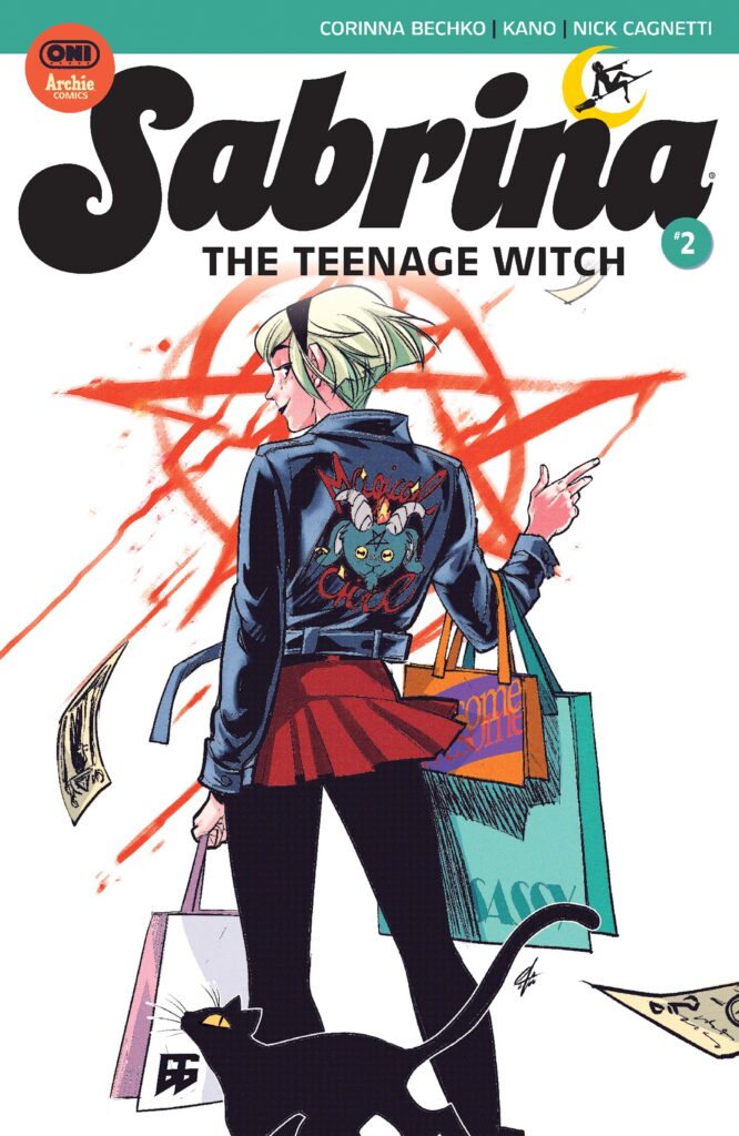 Sabrina the Teenage Witch #2 cover featuring Sabrina Spellman and Salem from Oni Press and Archie Comics