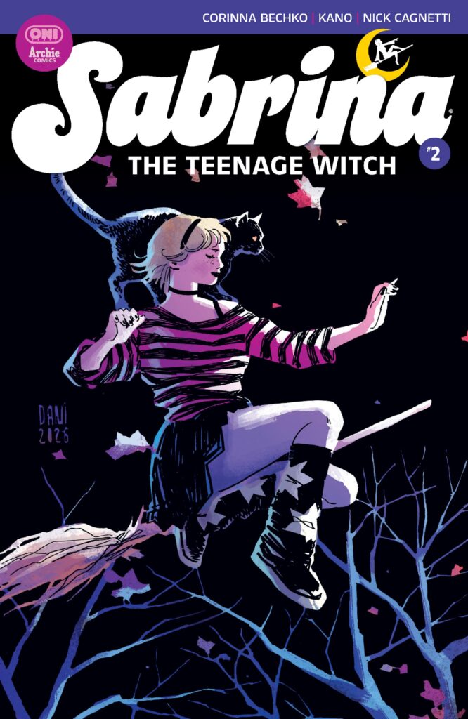 Sabrina the Teenage Witch #2 cover featuring Sabrina Spellman and Salem from Oni Press and Archie Comics