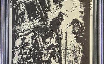 CGC 9.8 graded copy of Teenage Mutant Ninja Turtles #51 Retailer Incentive variant featuring raw black and white art by Kevin Eastman.