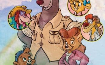Dynamite Entertainment TaleSpin #1 Cover A by Cat Staggs featuring Baloo, Kit Cloudkicker, Rebecca Cunningham and the Sea Duck