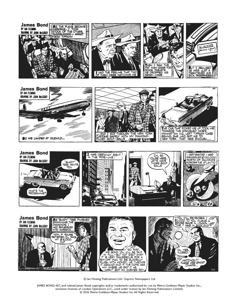 Ian Fleming’s James Bond Signature Comic Strip Collection Vol. 1 cover from Titan Comics