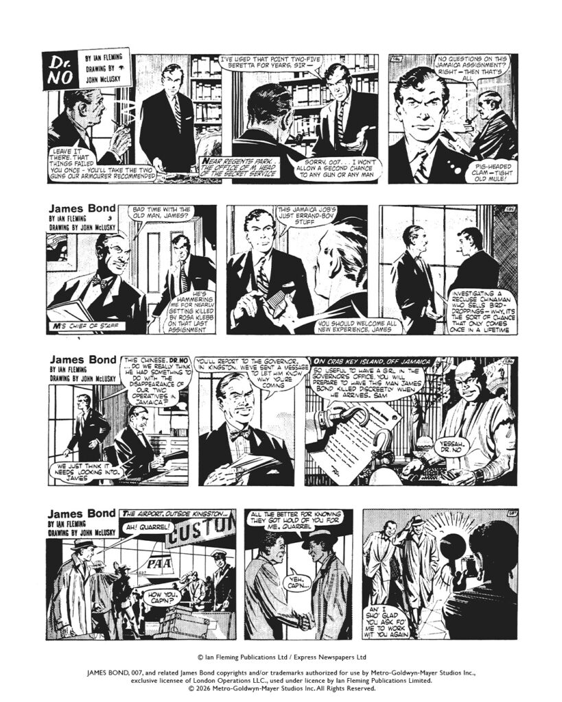 Ian Fleming’s James Bond Signature Comic Strip Collection Vol. 1 cover from Titan Comics