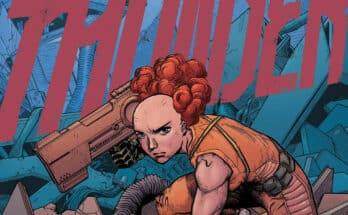 Blood & Thunder #16 Cover A by E.J. Su and Dee Cunniffe from Image Comics featuring Blood with a Fulminator weapon