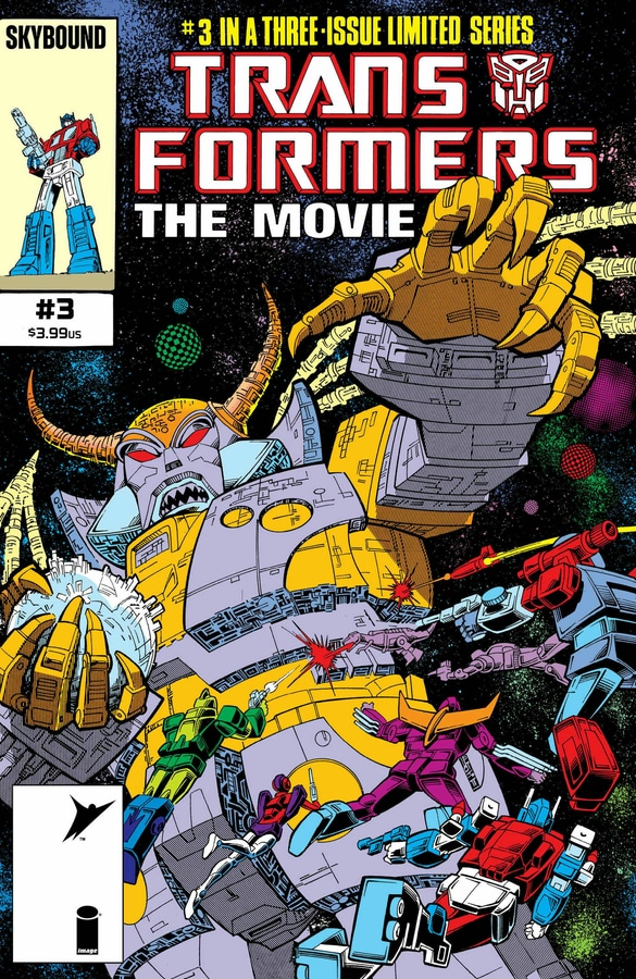 The Transformers: The Movie #3 40th Anniversary Edition cover from Skybound and Image Comics featuring Transformers movie artwork