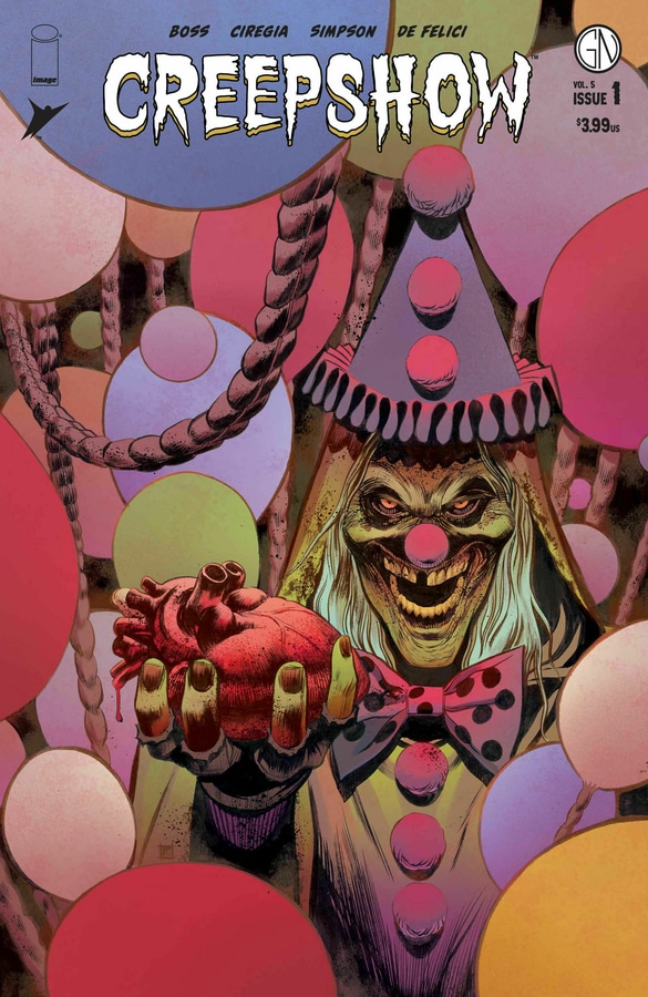 Creepshow Vol. 5 #1 cover featuring the Creep surrounded by skulls from Image Comics and Skybound