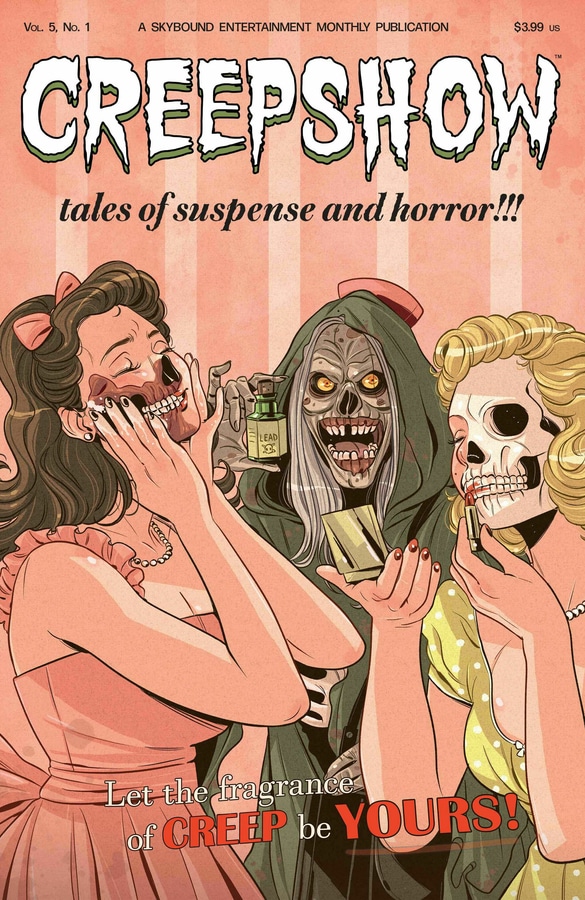 Creepshow Vol. 5 #1 cover featuring the Creep surrounded by skulls from Image Comics and Skybound